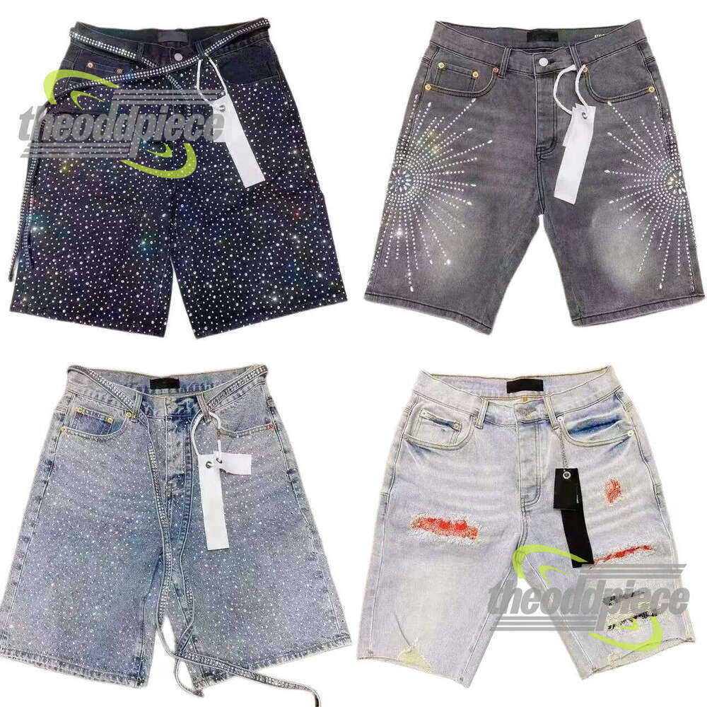 New designer for mens jeans men Hip Hop Casual short Kn lenght oth 29-40 Size high quty shorts denim jeans regular a91 Z260625