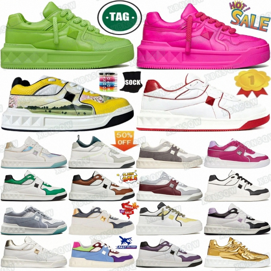 sneakers One Stud shoes designer Low XL trainers sneaker woman men White Black Grey purple Marine Bright Green Red Platinum Brown Blue Leather pi