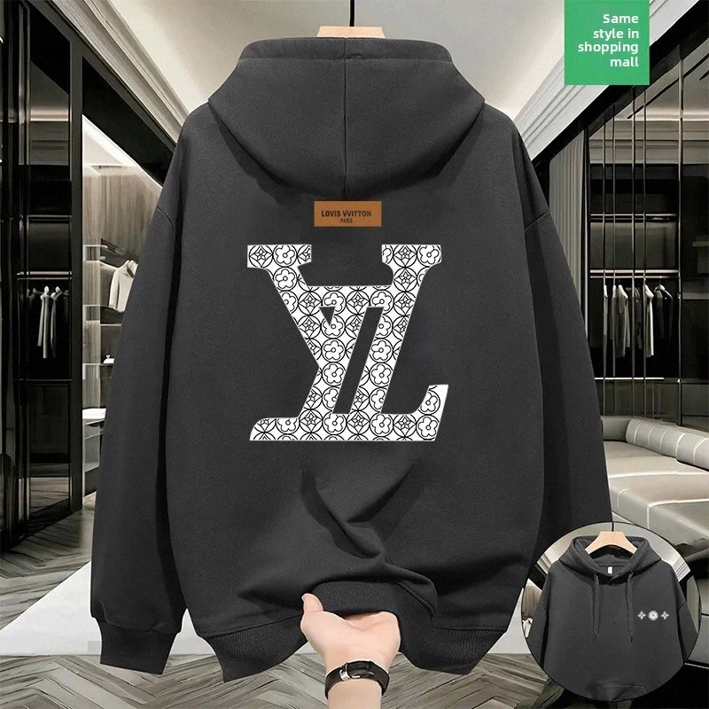 designer hoodie men Hooded Winter Hong Kong Style Heavy Designer Loose Down Hooded Pullover Men's Long-Sleeved Sweatshirt K6Vb#