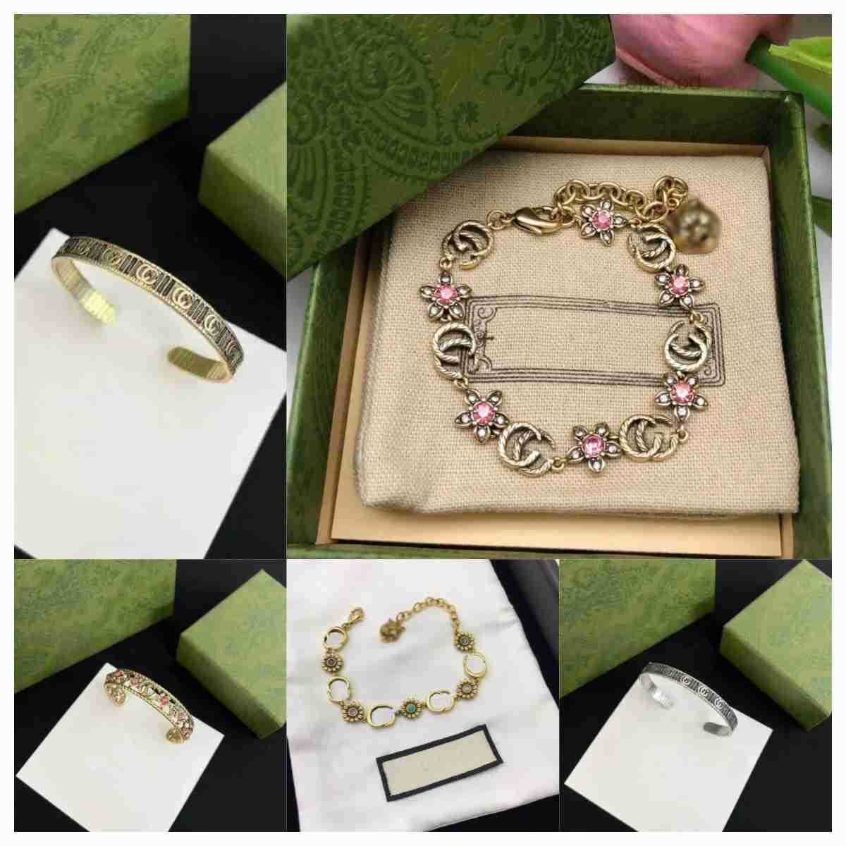 Designer bracelet jewelry classical retro style with diamond bracelet Bangles Trendy Elegant Fashion Jewelry Charm Jewelry for Women and girl with b