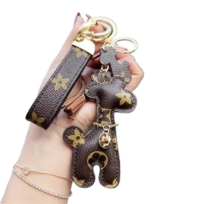 Designer Lettre Impression Porte-clés Portefeuille Porte-clés Porte-monnaie Pendentif Chaîne De Voiture Charme Fleur Mini Porte-Monnaie Porte-clé