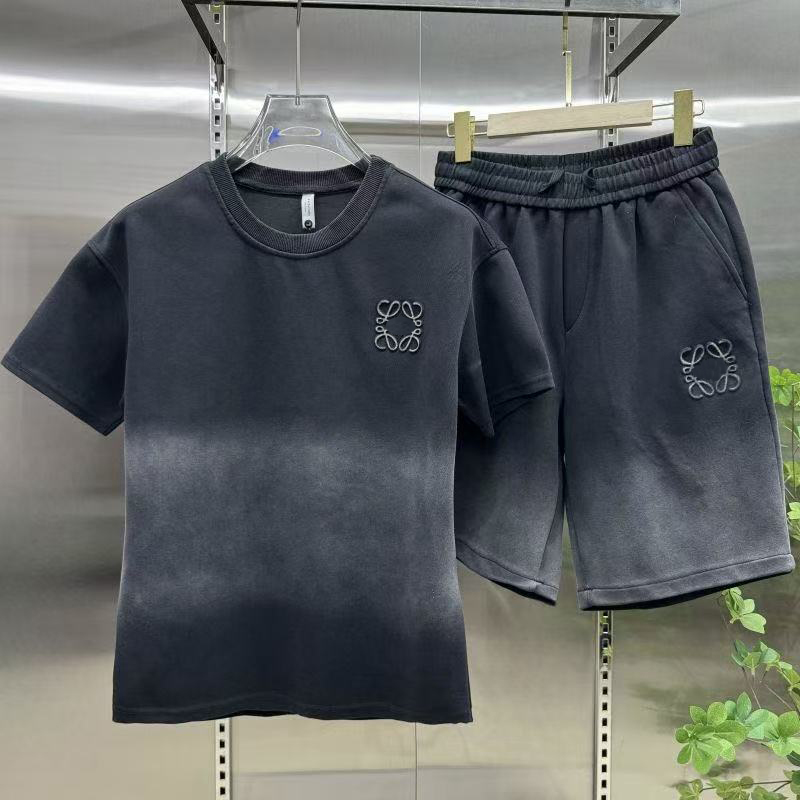 New summer mesh T-shirt, breathable, casual and fashionable lapel POLO shirt, short-sleeved and short-shorts suit for men S--5XL