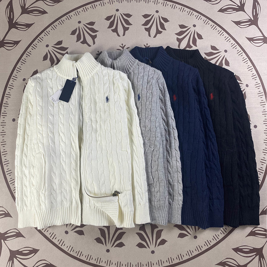 polo hood men Long sleeve unisex women knit Pullover sweater pony classic small horse embroidery logo casual fashion polos jackets