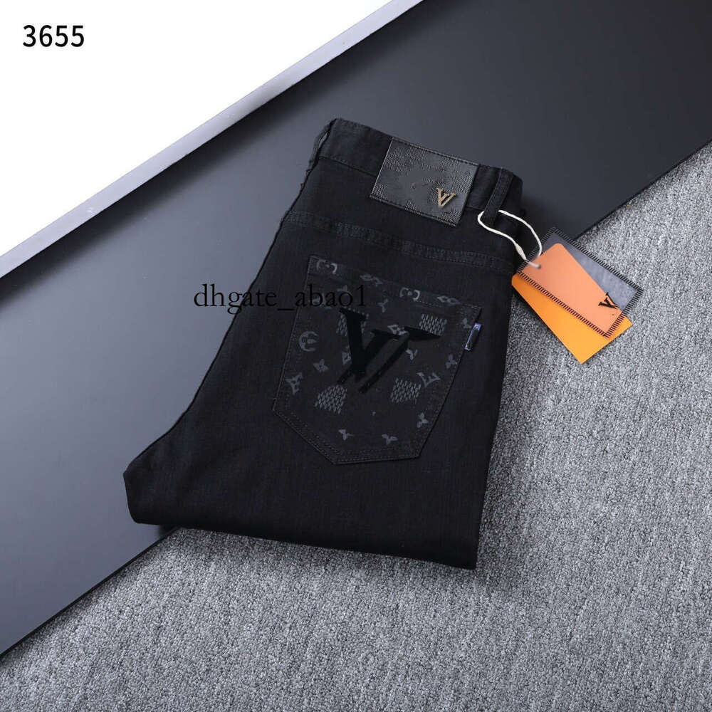 Designer men's jeans Correct Version Spring-Summer New Product Brand European-Style Men's Jeans, Luxury Export Business Casual Trousers 3e