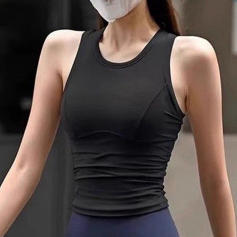 Créateur de mode Yaga débardeurs femmes sans manches soutien-gorge de sport en plein air rembourré tasses hauts vêtements doux 34715