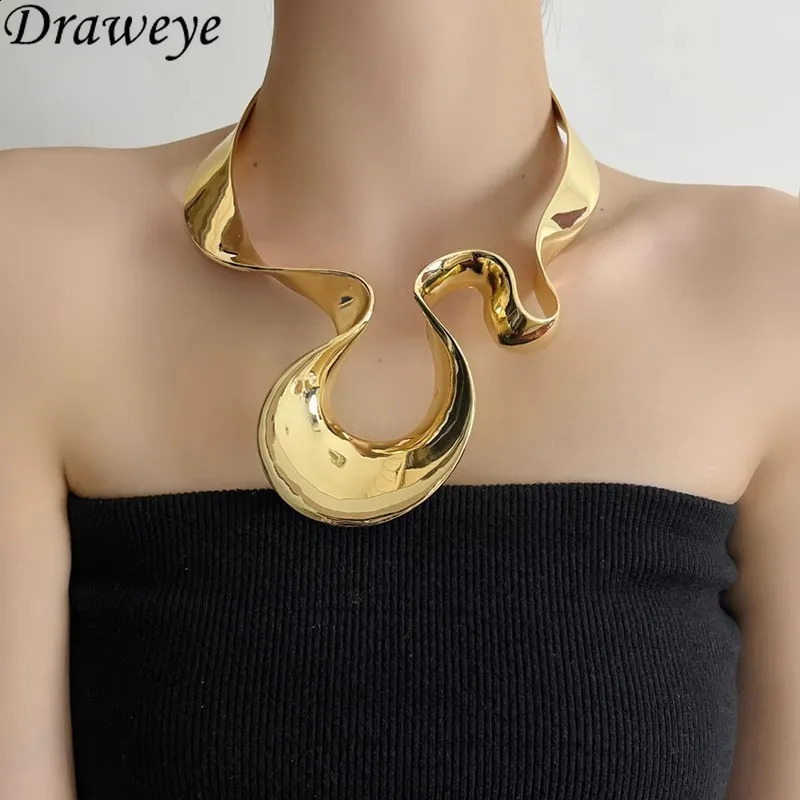 Draweye Hyperbole colliers irréguliers pour femmes Style Punk Vintage Sautoirs bijoux mode Hiphop Collares Para Mujer 260202