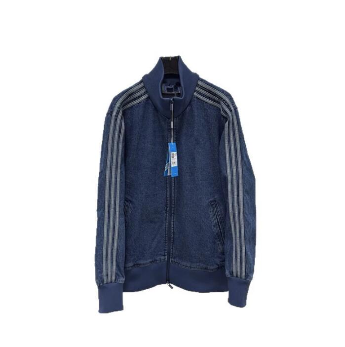 2026 New arrival Designer Vintage luxuxry Denim Jacket for men's Women blue black color Embroidery zip up Loose Design Trendy jean outwear coat