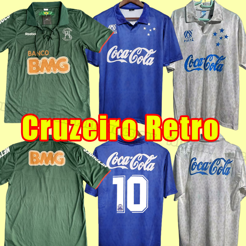 1993 1994 Cruzeiro Mens Retro Soccer Jerseys Home Short Sleeve Football Shirt Uniforms 2011 93 94 11 classicial