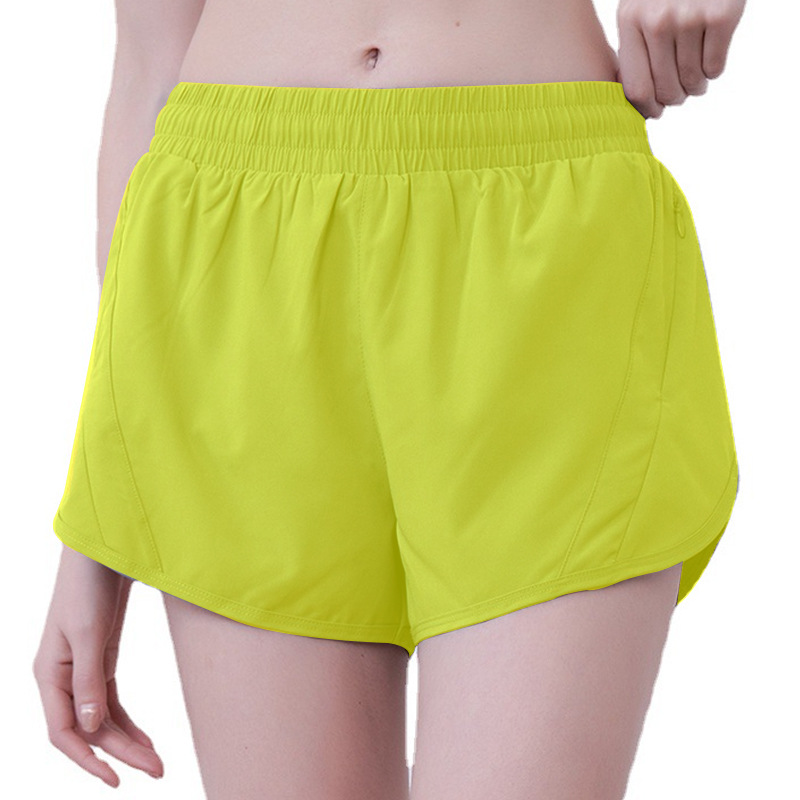 High-Waist Yoga Shorts for Women - Breathable Sports Pant with Adjustable Drawstring-image-1095247494
