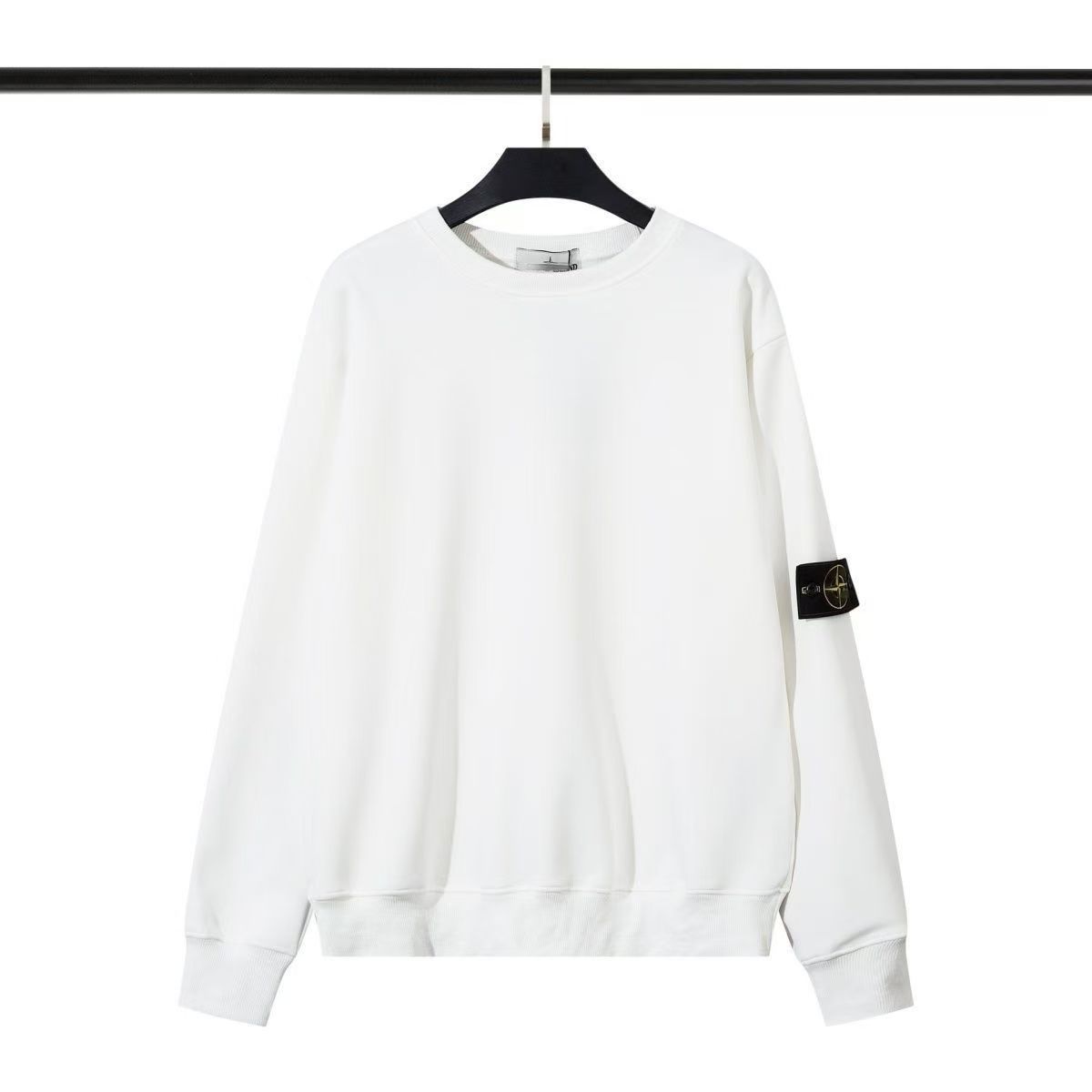 Men'S Solid Color Asian size Versatile Cotton Blend Oversized Garment Suitable For Both Genders Sweater