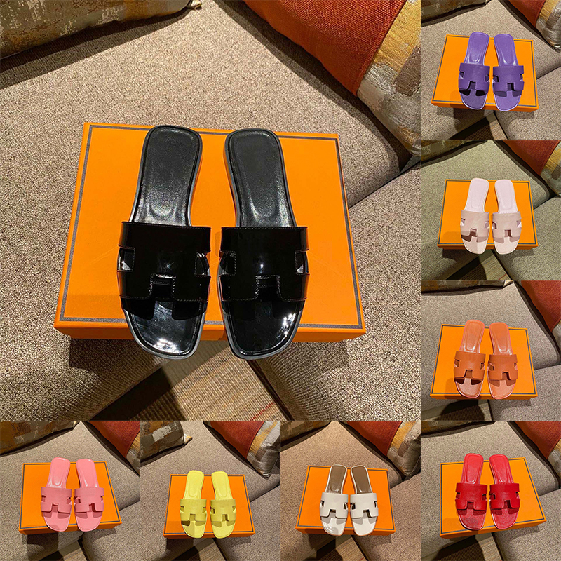 Designer Women Slipper Flats Slides Famous High Heels Sandal Womens Slide Sliders Shoes Flip Flops Summer Orans Sandals Luxury Casual Beach Leathe F