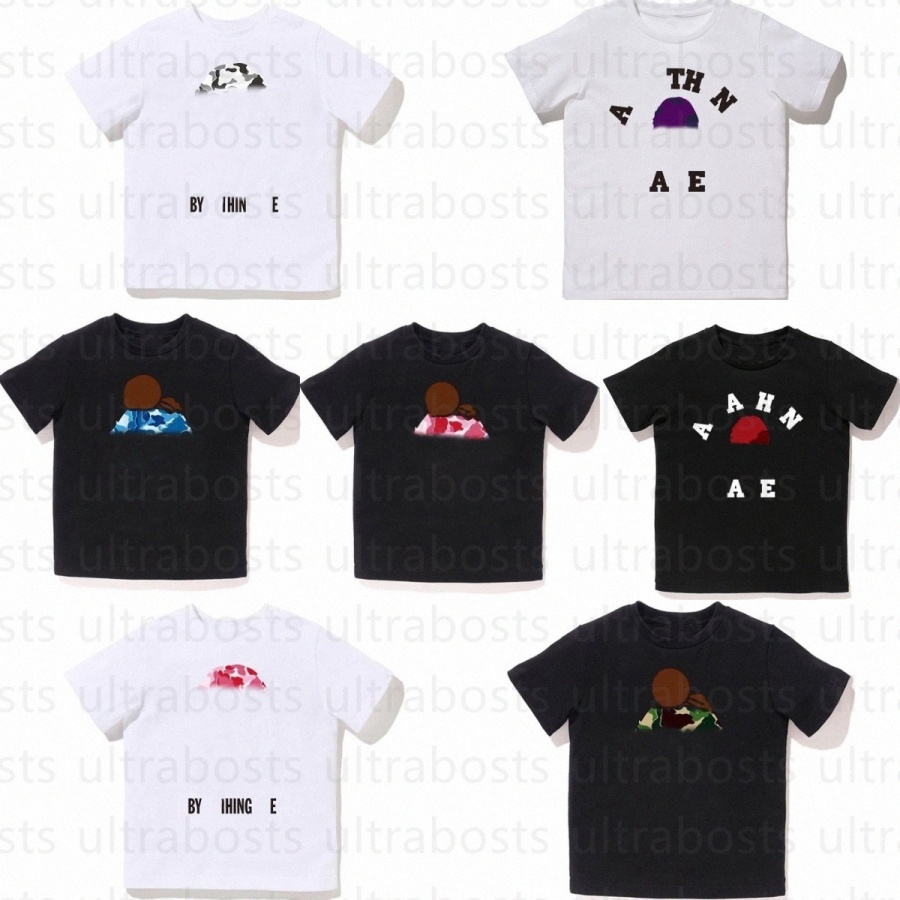 Kids Clothes Designer Casual Camo Printed T-shirts Toddlers Boys Short Sleeve Tops Girls Round Neck Clothing Children tshirts Youth Tees Summer B-image-1095271989