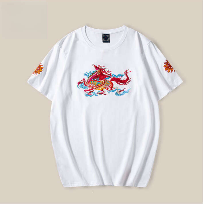 Men's T shirts New Chinese Style Qilin Embroidered Combining Traditional Auspicious Beast Pattern With Modern Cut Exquisite Embroidery Daily Co