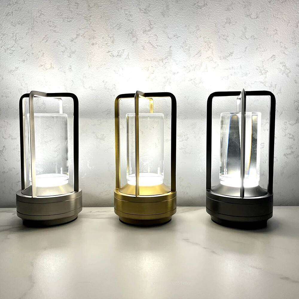 Lampe de table Rechargeable en forme de croix, en plastique, à gradation tactile, veilleuse pour salle à manger, chambre à coucher, décoration ex