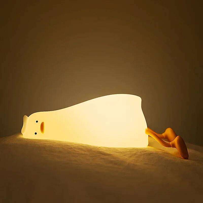 Lie Flat Duck Night Tap Luz ambiental de regalo para mesita de noche Lámpara de ambiente de mesa recargable H260224