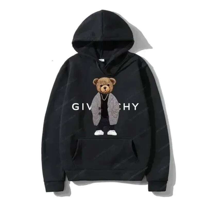Autumn Winter Luxury Brand Hoodies Men Women Long Sleeve Fleece Pullover Boys Girls High Quality Bear Print Free Shipping L260224