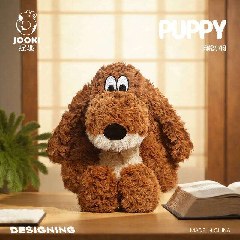Fluffy Meatloaf Plush - Super Soft Stuffed Dachshund Beagle Plushie Kawaii Huggable Toy for Kids & Dog Lovers H260224-image-1095367476