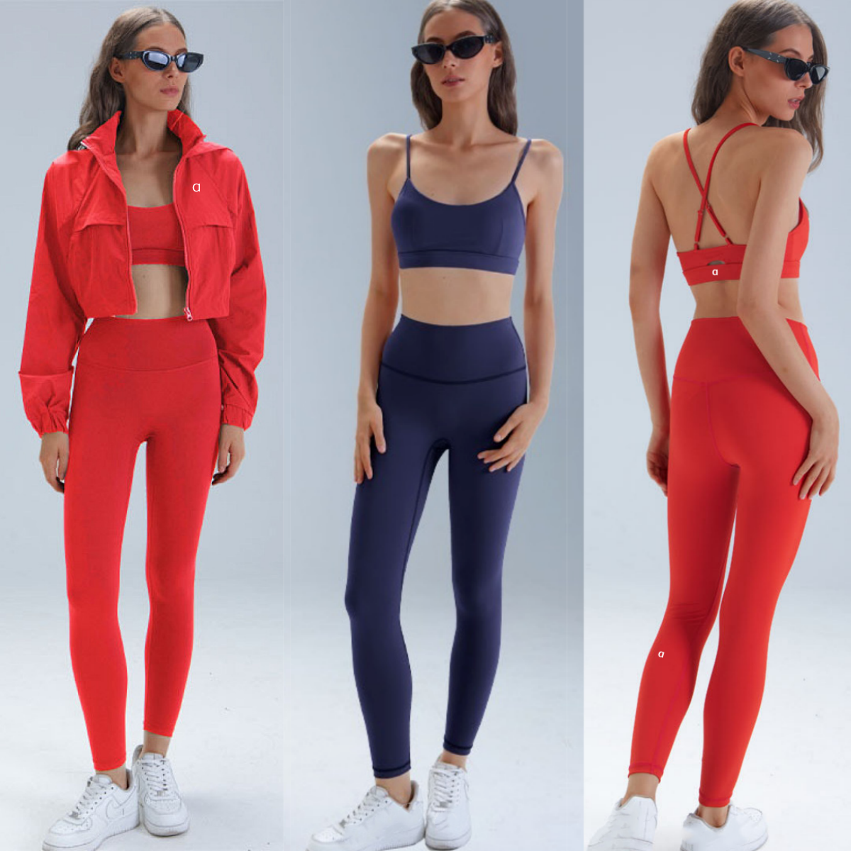 A1586 Ensemble de yoga de créateur Soutien-gorge de sport pour femmes + Leggings taille haute Vestes de yoga Costume Sport Danse Tenues de yoga É