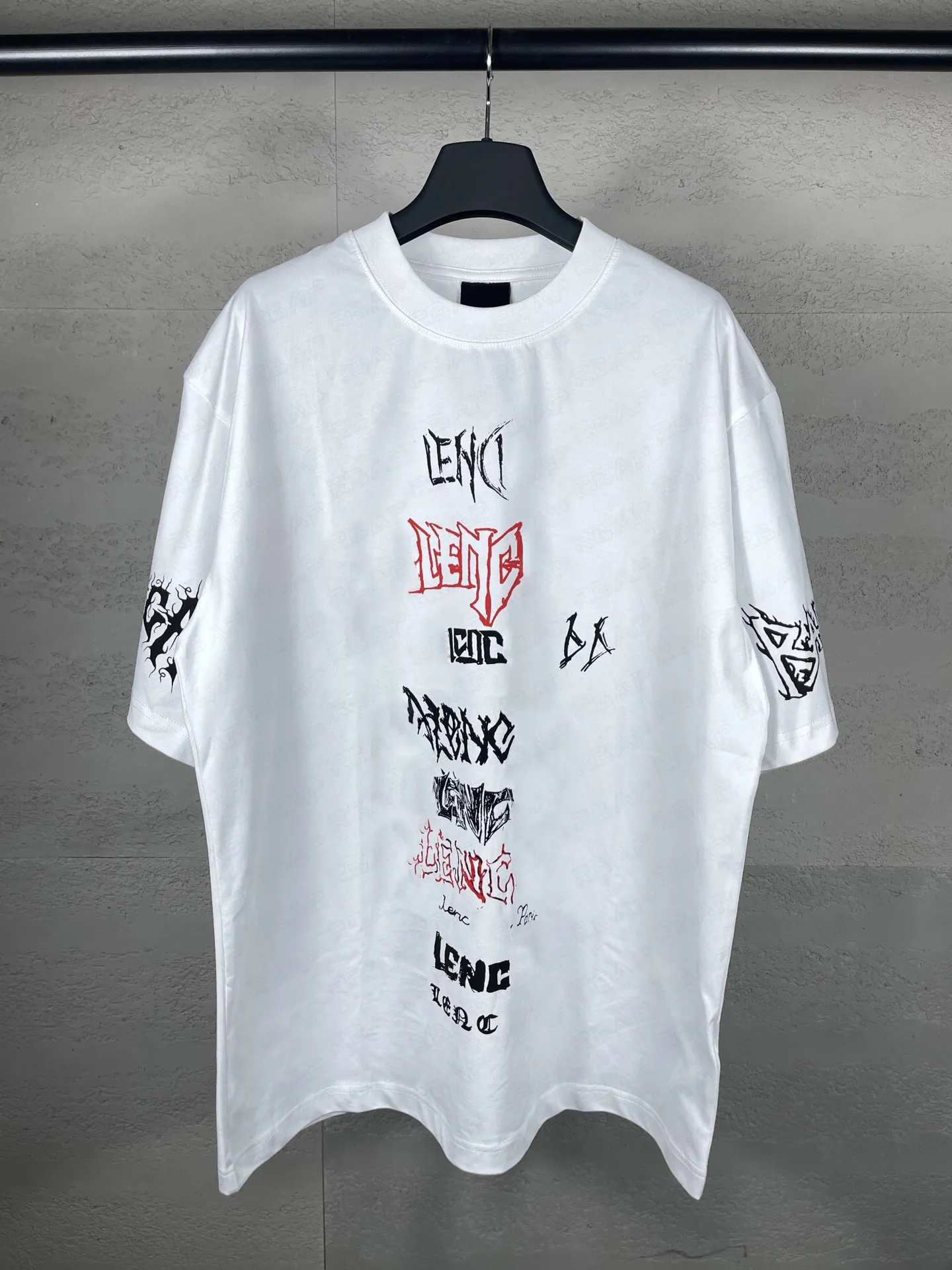 Baleniagga Shirts Designer T Shirt Summer Luxury Brand Tshirt Top Quality Clothes High Version Paris Asymmetric Hemlines Paperfeel Fabric Mens Styli