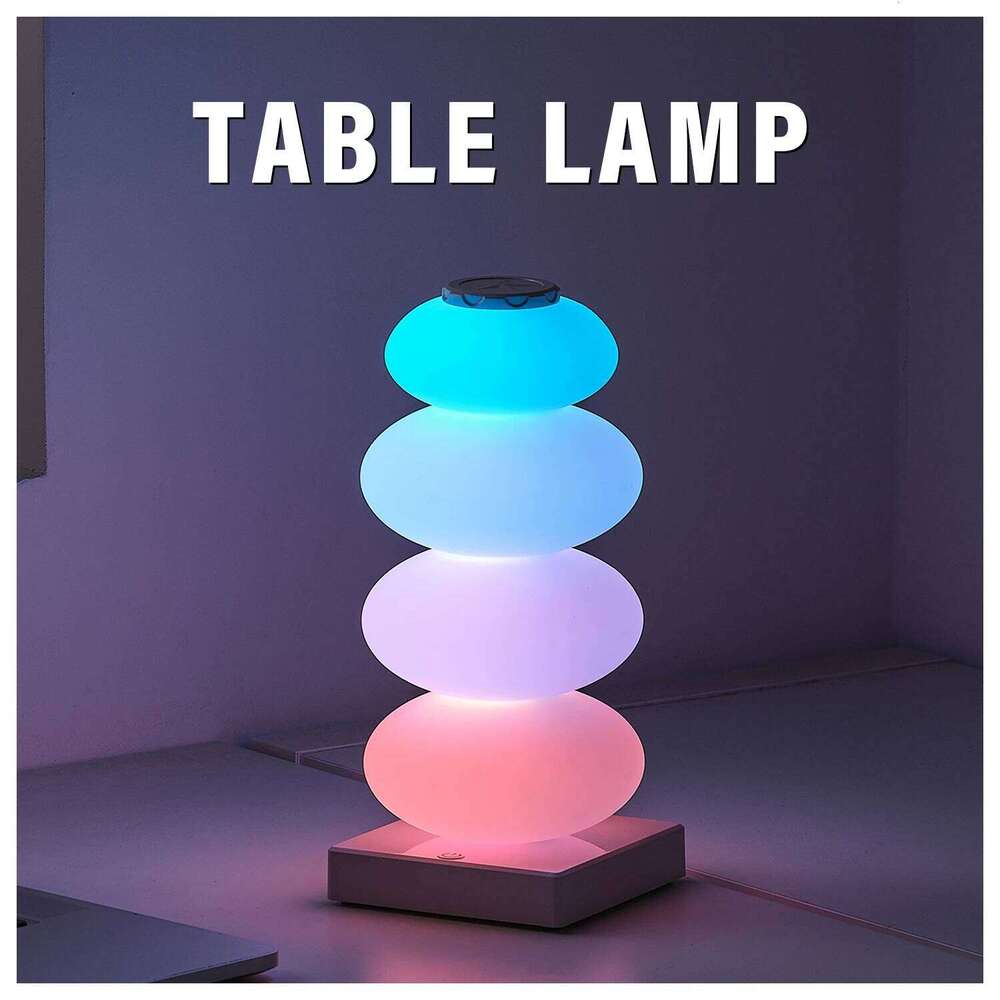 Interrupteur tactile LED RGB 16 bricolage, lampe de table à couleur changeante en plusieurs étapes, lumière ambiante de chevet de chambre à couch