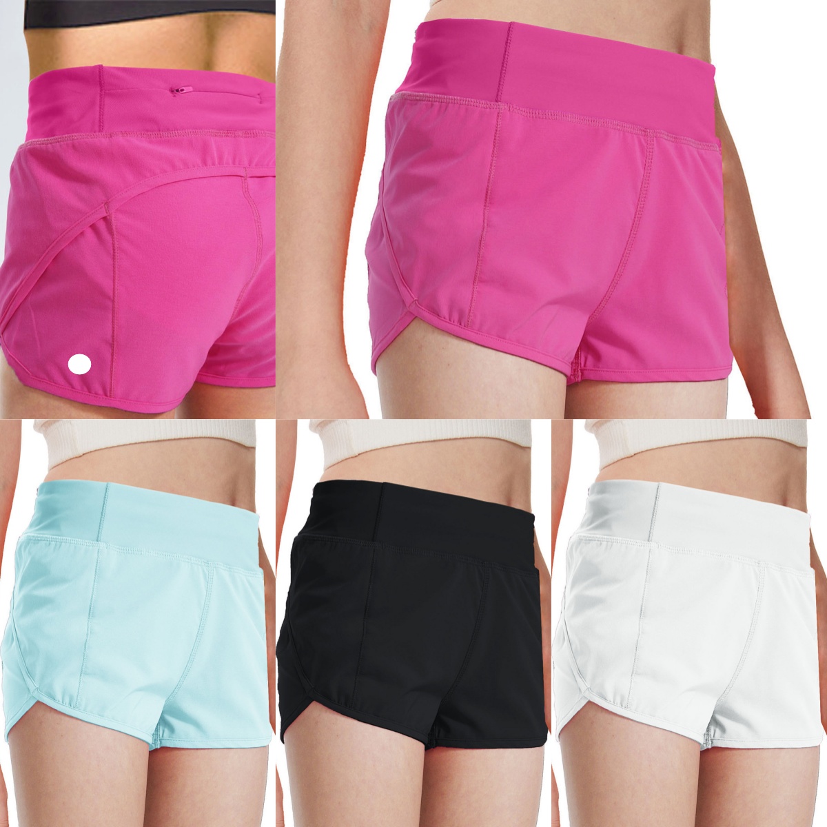 UU-L5522 Summer Kids Shorts with High Waist and Exposure Prevention Leisure Outdoor Running Fitness Yoga Shorts
