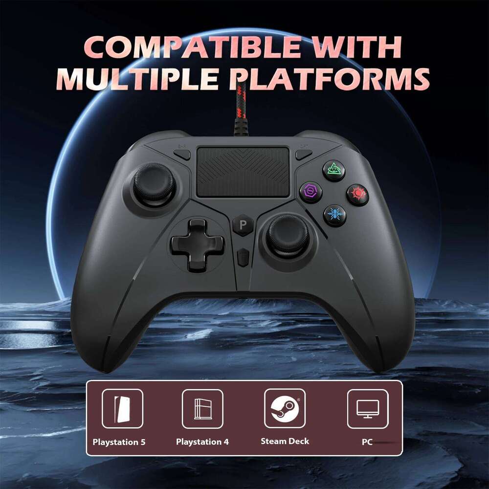 Bonadget Gamepad For PS5/ps4 Console Wire Controller With Turbo Touchpad Hall Trigger, Vibration Headphone Function Game Z260210-image-1095311570