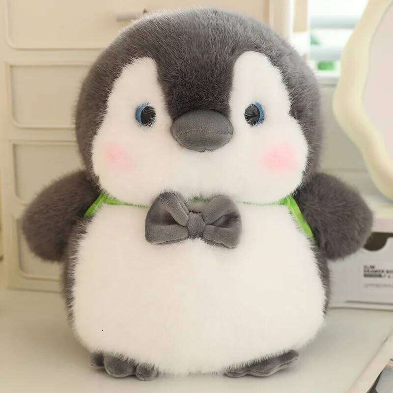 Soft Fat Plush Stuffed Cute Couple Penguin Fur Doll Home Decoration Toy Birthday Gift H260224-image-1095358854