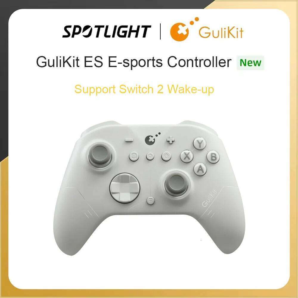 GuliKit ES E-sports Bluetoth Controller Nintendo Switch, Switch 2 Wireless Gamepad with Hall Effect Joystick for PC Android Z260210-image-1095310246