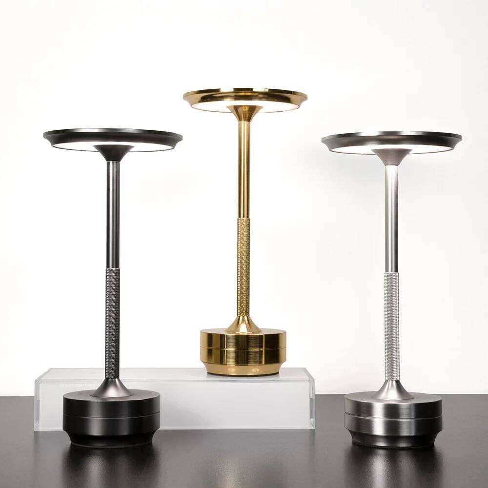Rechargeable Alloy Table for Bedroom Wireless Touch Camping Candle Creative Desk Lamp USB-C Charging 2400mAh H260224