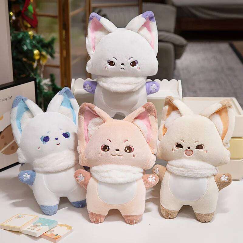 40cm Simulation Anime New Fox Plush Toy Cute Soft Doll Birthday Xmas Gifts for Children's and Daughter's Day H260224-image-1095366361