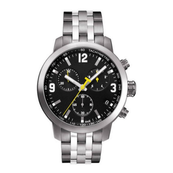 Livraison gratuite montre en acier de haute qualité japon chronographe à quartz bracelet en acier inoxydable verre saphir TS02-2