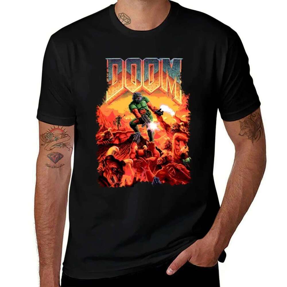 Zombies Games With Gunner Cover T-Shirt street wear kawaii hippie clothes cotton man t-shirts mens designer t shirt Z260224