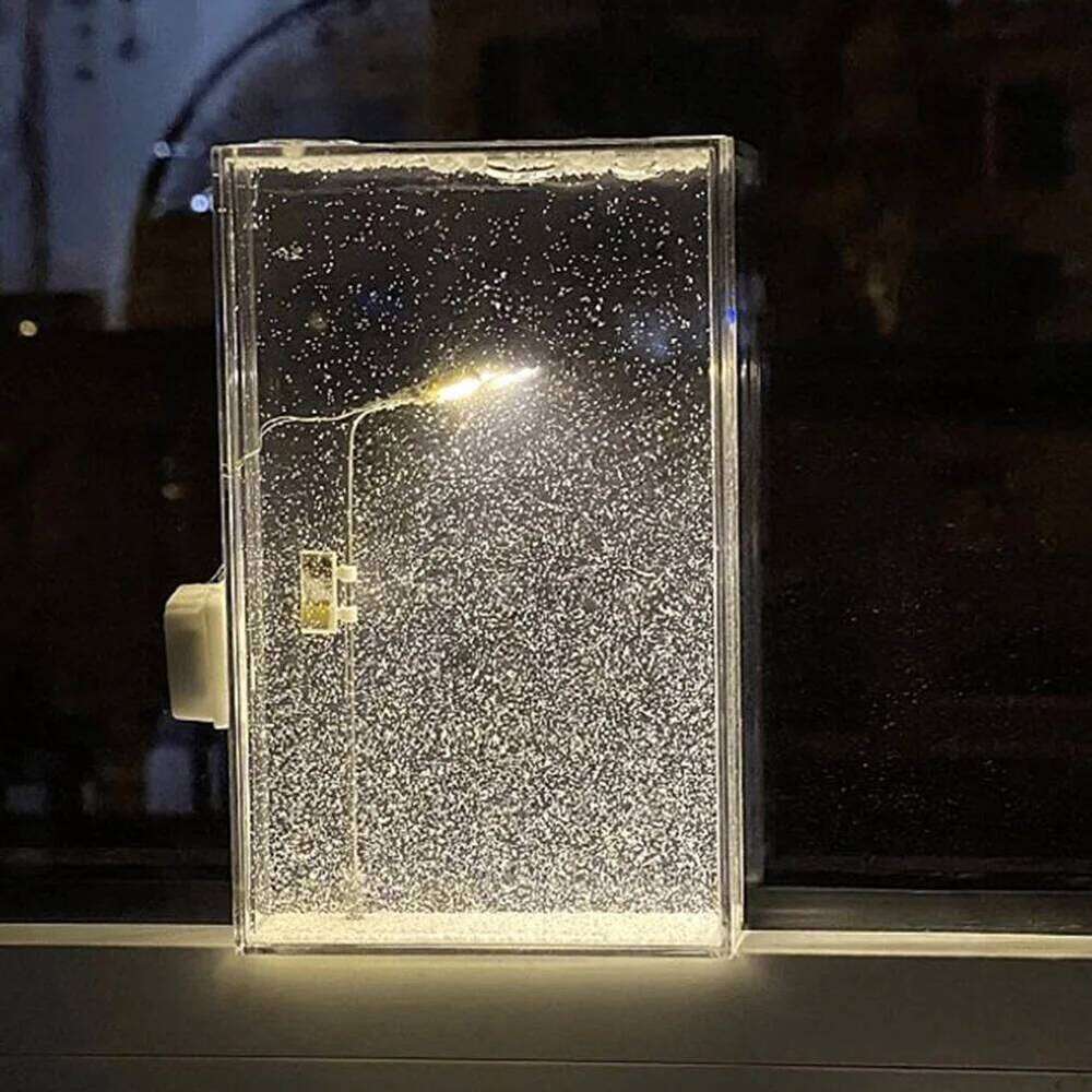 Lámparas Manualidades navideñas Lámpara de noche nevada Decoración Luz de calle Simulación de nieve Niños Física Ciencia Juguete H260224
