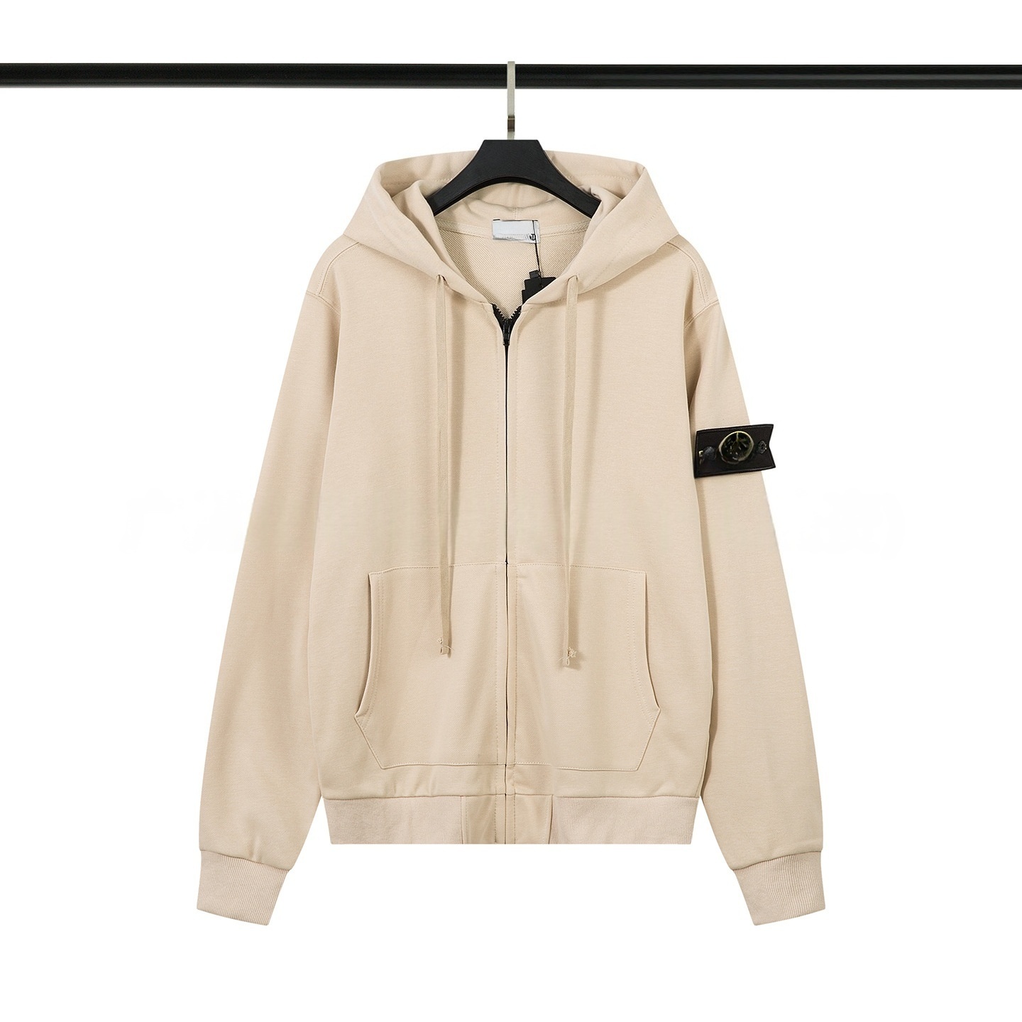 Men's Hoodies Autumn Style Loose Metal Zipper Decorative Compass Sleeve Stone Compass Logo Outdoor Jacket Pure Color Sweatshirt Mens Designer C