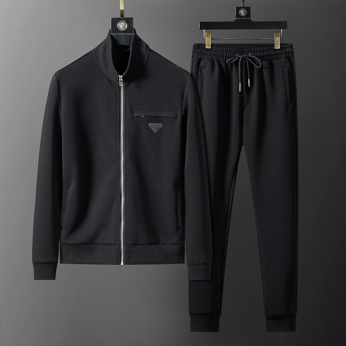 Costumes de survêtement de luxe pour hommes d'automne ensembles vestes de jogging avec pantalon costume hip hop noir gris survêtements de créateu