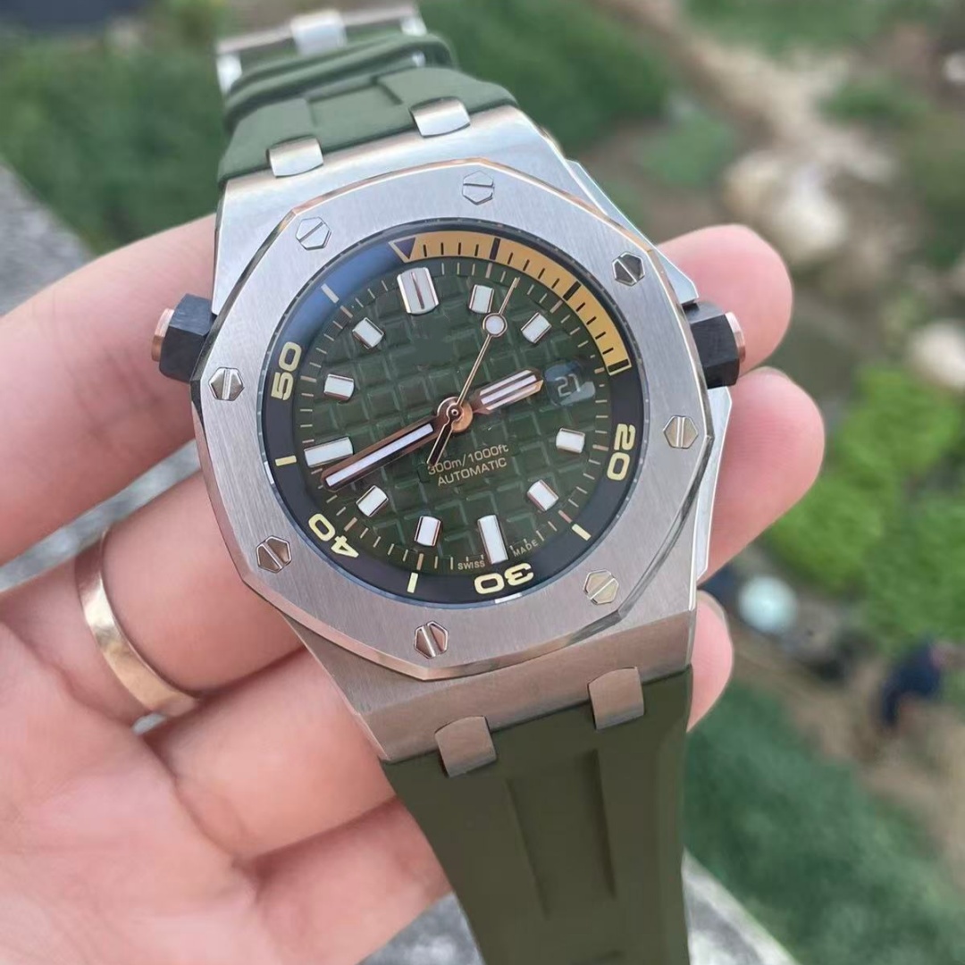 GW AAAA Stainless steel Automatic Luxury designer Wristwatches 42mm 141mm Cal3120 Mechanical Watches Mens 15710 SUPERCLONE Brand Mechanical Man M