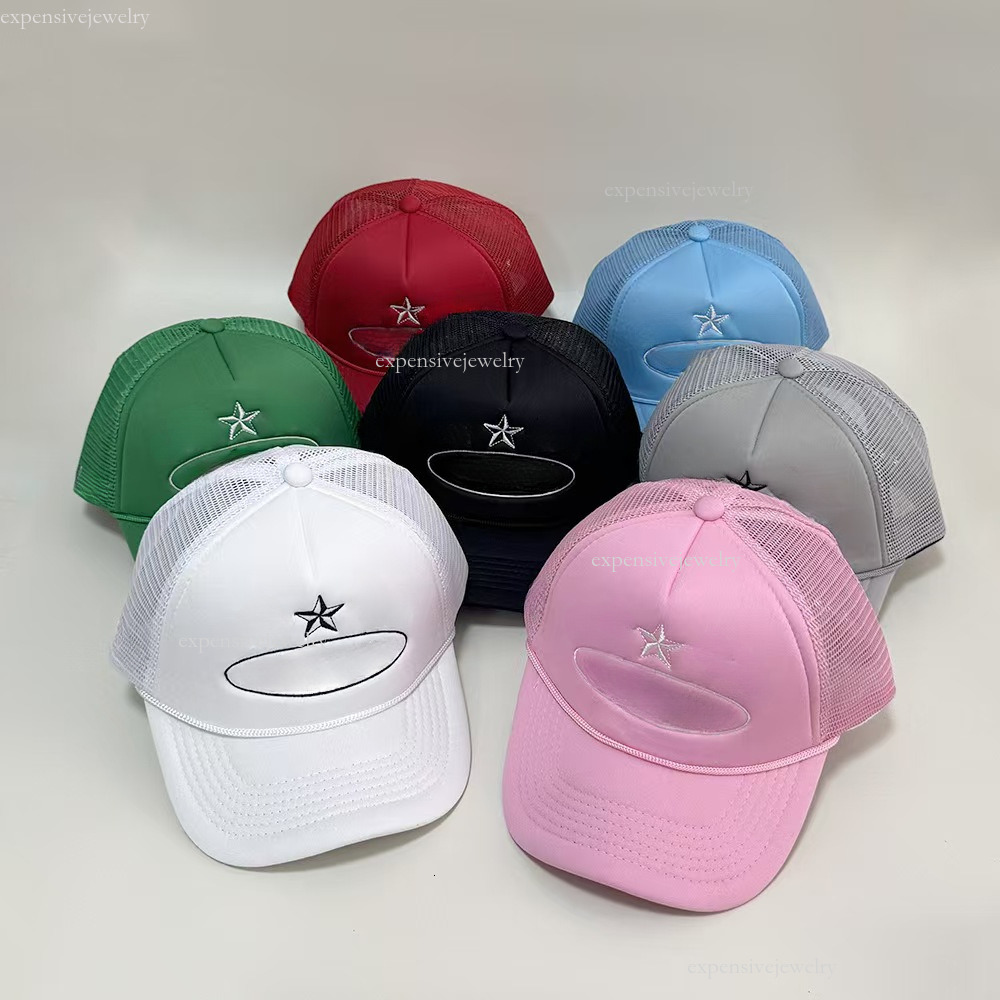 Cortiezly Cap Y2k High Street Designer Ball Cap Cortinas Baseball Hat Luxe Summer Trucker Hat Men's And Women's Duck Tongue Mesh Star Alt