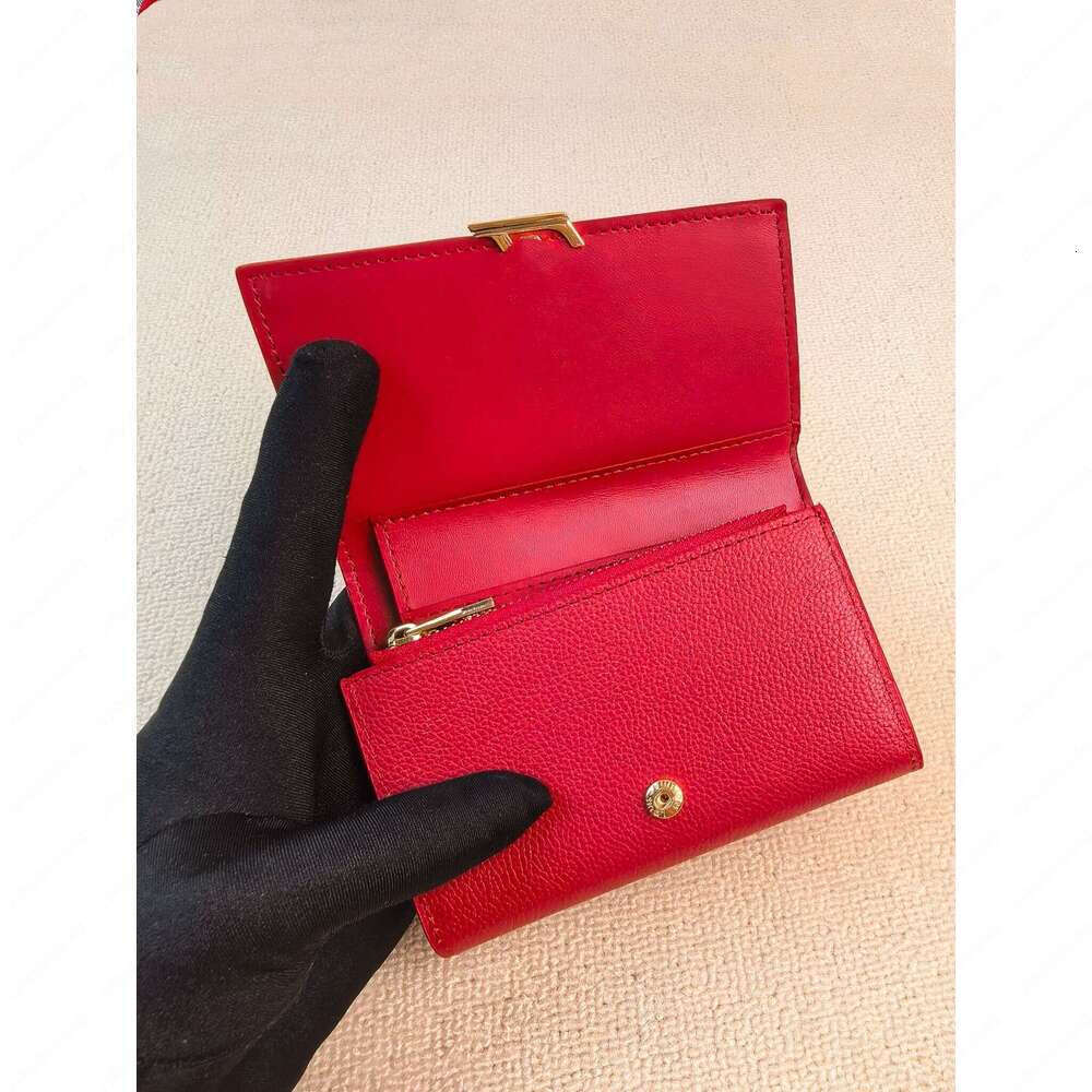 10A luxury Leather Purse Capucines Compact Wallet Designer Short Wallet Card Holders With Box Dust Bag Credit card pouch Ladies and Women's Cre