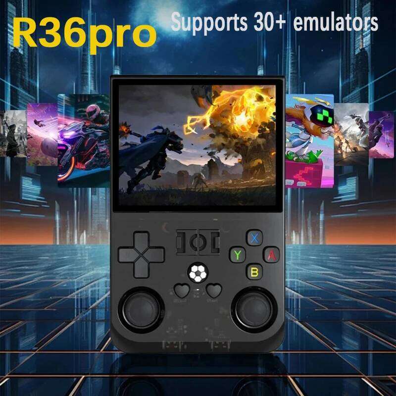 New 128G R36pro Retro Handheld Game Console Linux System 3.5 Inch IPS Screen Portable Pocket Video Player 128GB Games Z260210-image-1095377640
