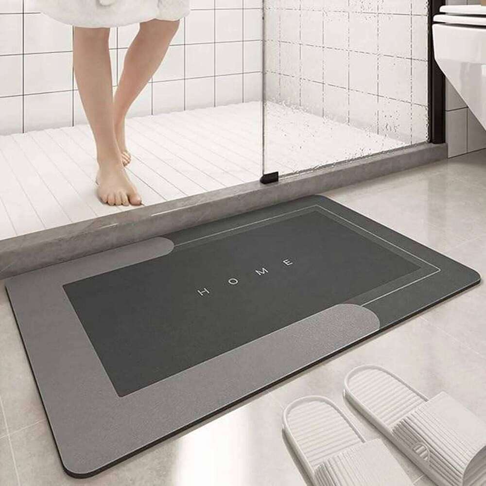 1pc 40*60cm Super Absorbent Floor Mat For Bathroom Non Slip, Fast Drying Soft, Carpet Shower Tub Outdoor Doormat Supplies H260226-image-1095648151