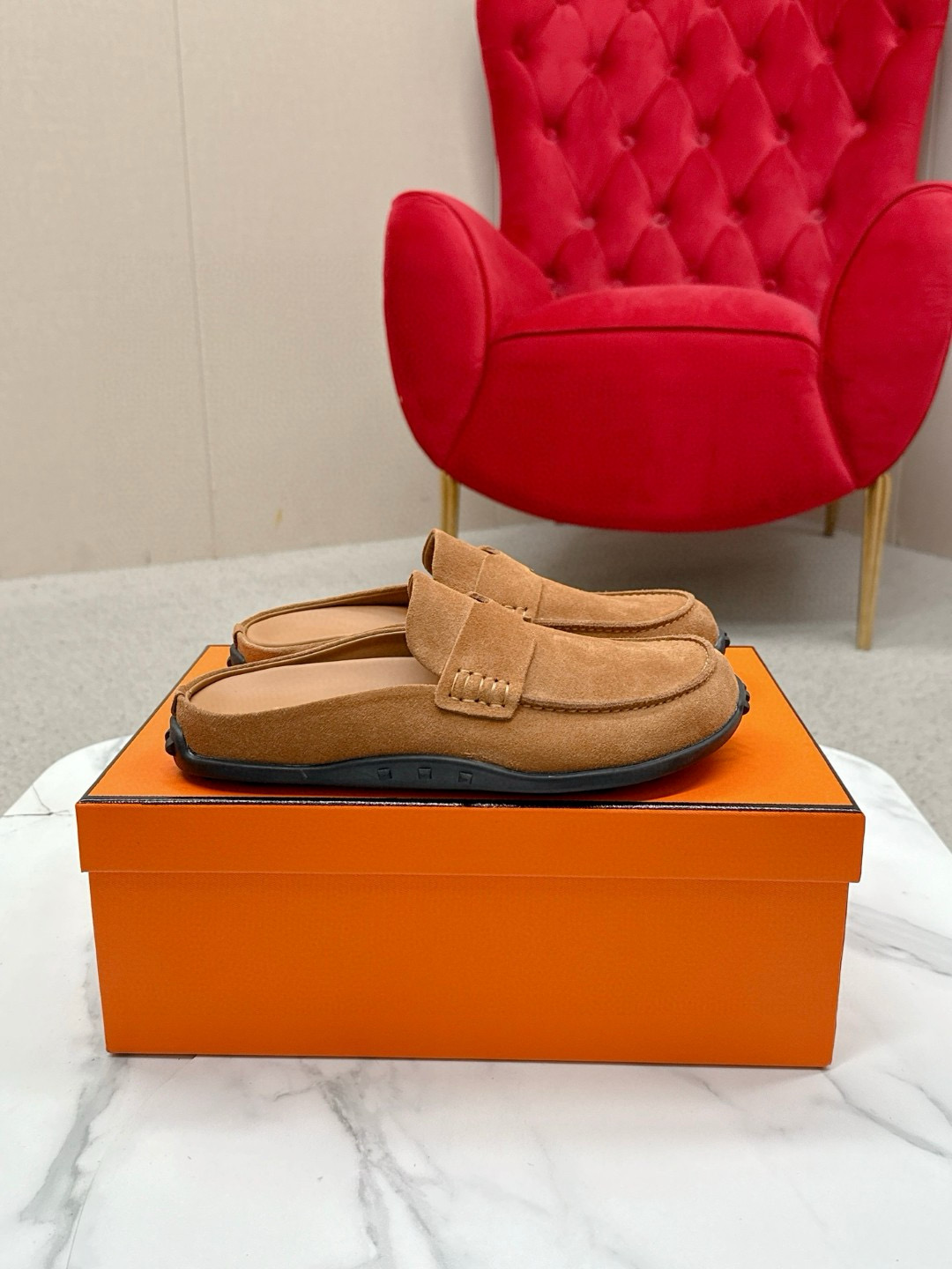 designer Shoes Go mule Men Women Leisure Daily Outfit Scuffs Mix mule Baotou slippers luxury suede calfskin with braided leather Johan mule Size 35-