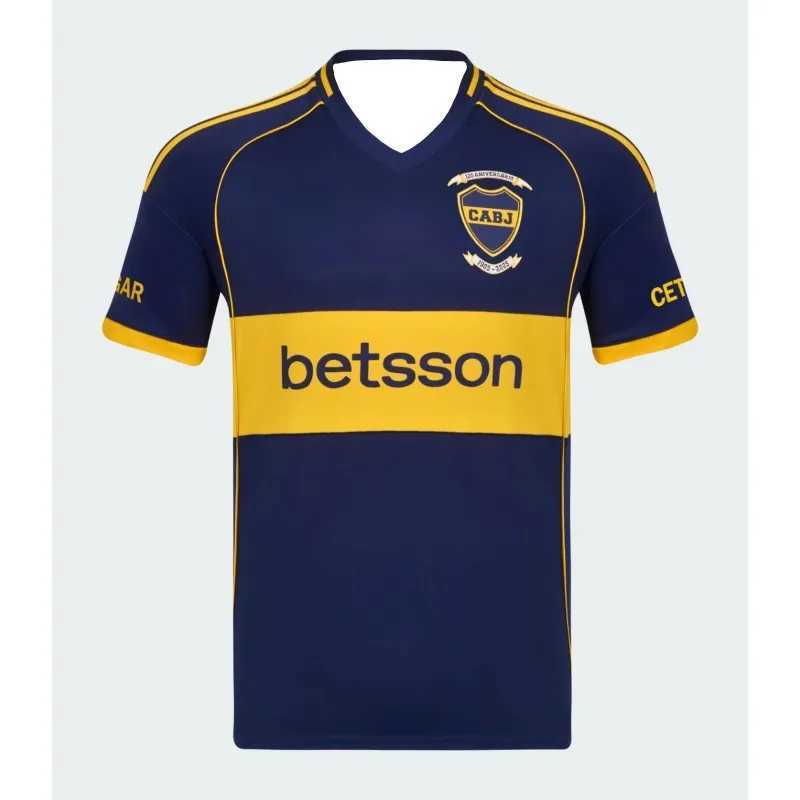 New 2026 Season Boca Juniors Home Sports Shirt Unisex Summer Short Sleeved T-shirt Trendy and Fashionable Single Item Clothing L260226