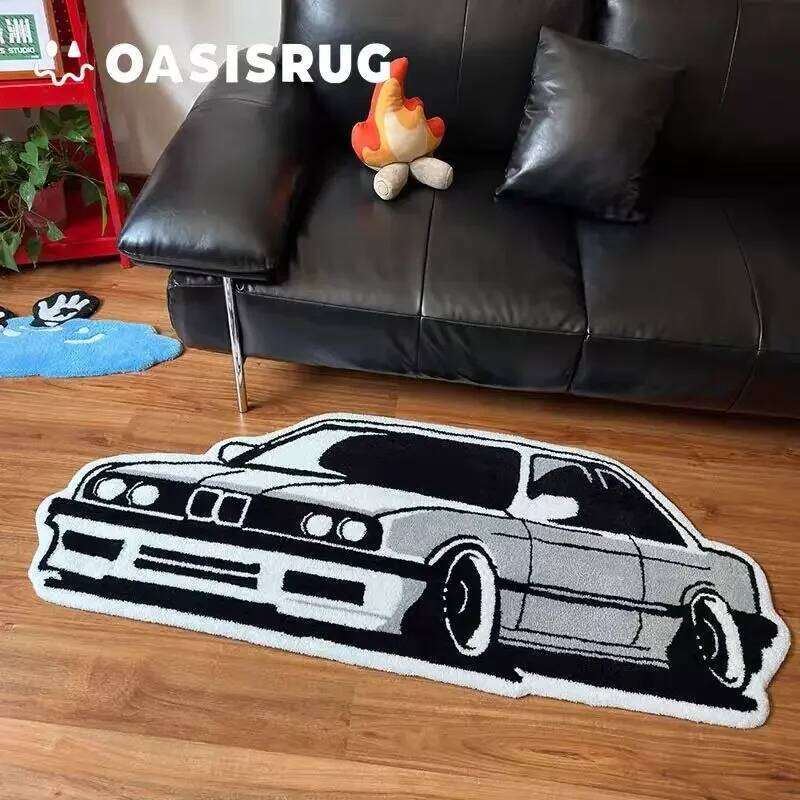 VIKAMA Trendy Car Carpet Comfortable And Soft Home Decoration Personality Creative Footrest Gaming Room Bedside Blanket H260226-image-1095596126