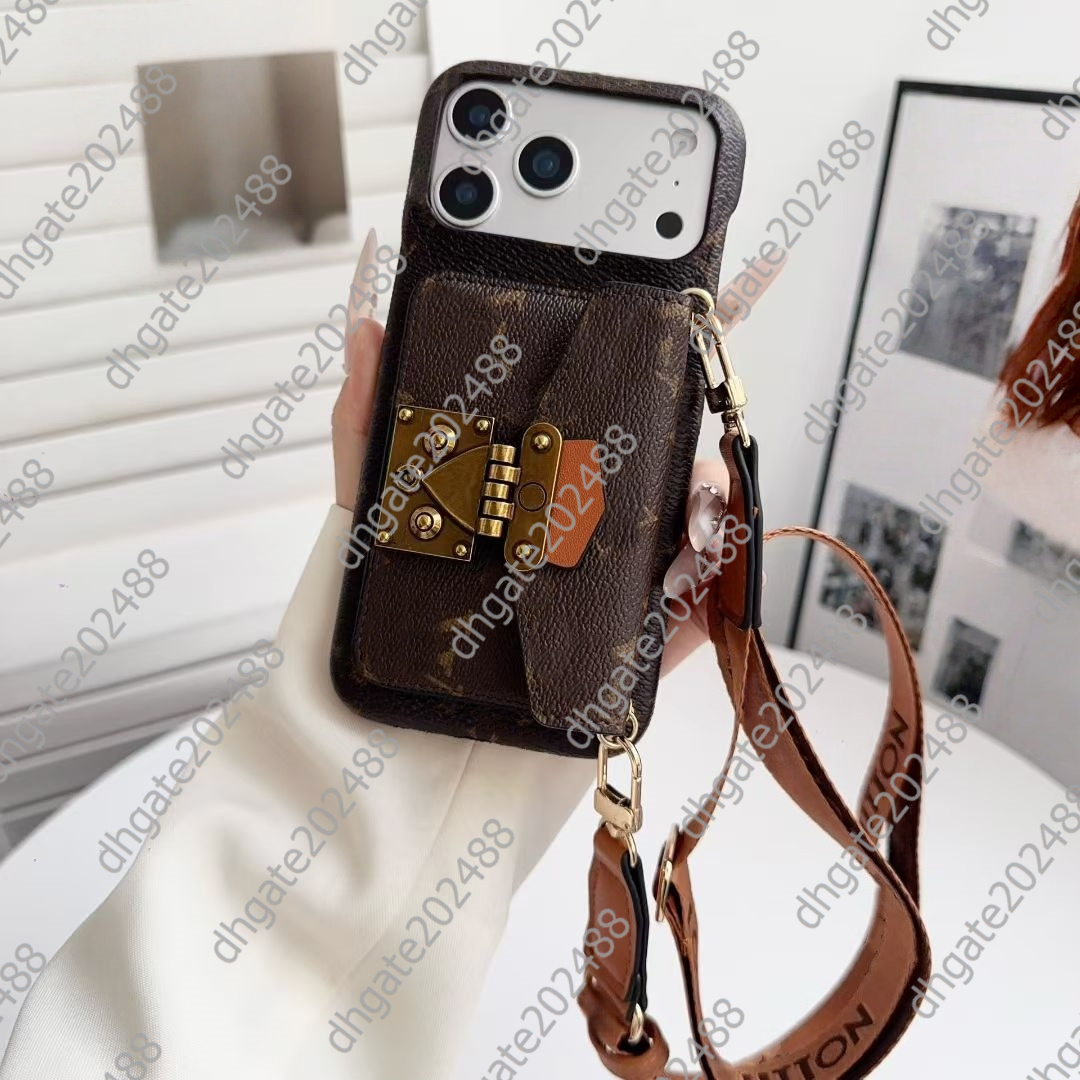 Designer New Postman WalletLeather Cross body Phone Cases for iPhone 17 Pro Max 16 Pro Max 15pro Max 14pro 13pro Card Holder Luxury Handbag Wallet C