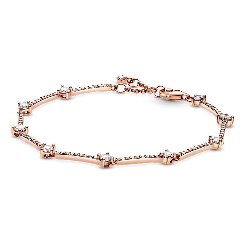 Hot Sale Fashion Women Lover Silver Rose Gold Stainless Steel Copper Retro Skull Lover Heart Crown Chain Letter Snake Bracelets Jewelry A Gift-image-1095551309