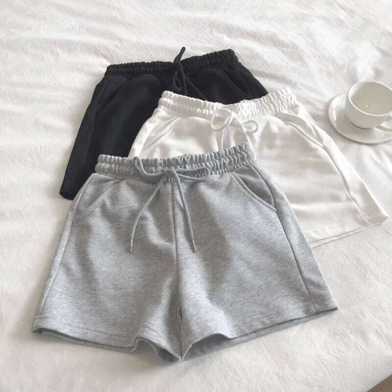 Minimally Designed Short Casual Shorts for Women in Summer, Grey Versatile, Outerwear Sports Women's Hot Pants Trend H260226-image-1095496952