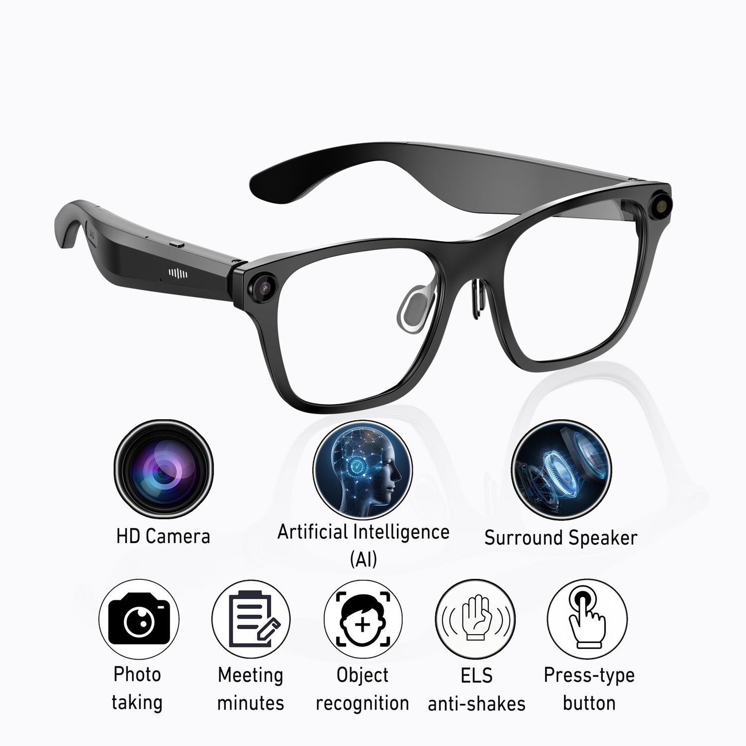 New smart glasses for 2026: Artificial intelligence, multilingual communication, video recording, photography, translation, and high-definition i-image-1095591544