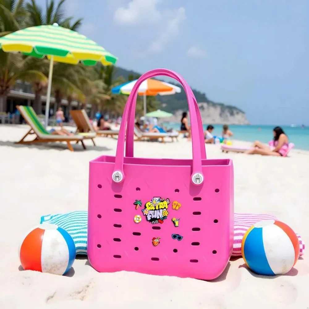 Small EVA waterproof summer storage basket mini childrens beach womens shopping bag picnic rubber jelly handbag childrens bag L260524XQRS-image-1095555193