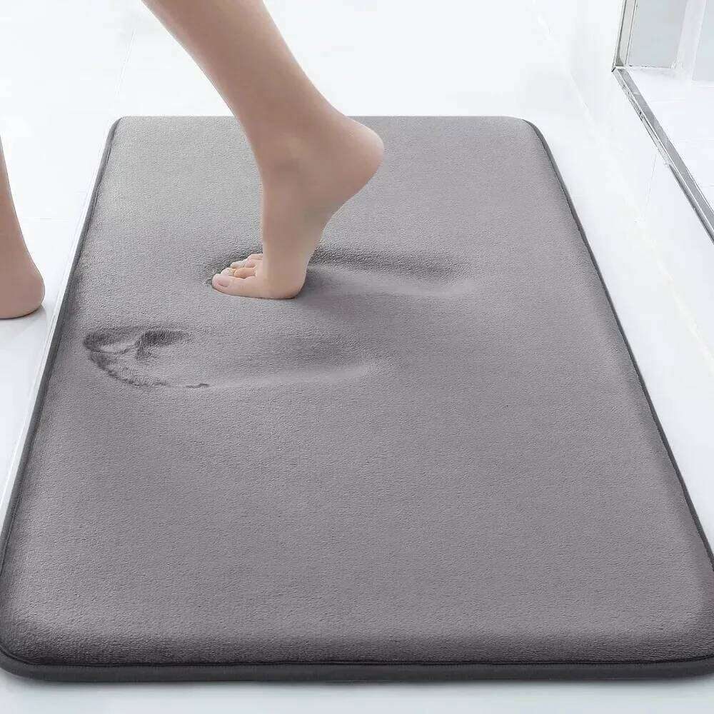 New Memory Foam Mat Super Soft Absorbent Rugs Non Slip Bath Rug Runner for Shower Bathroom Floors Carpet H260226-image-1095590609