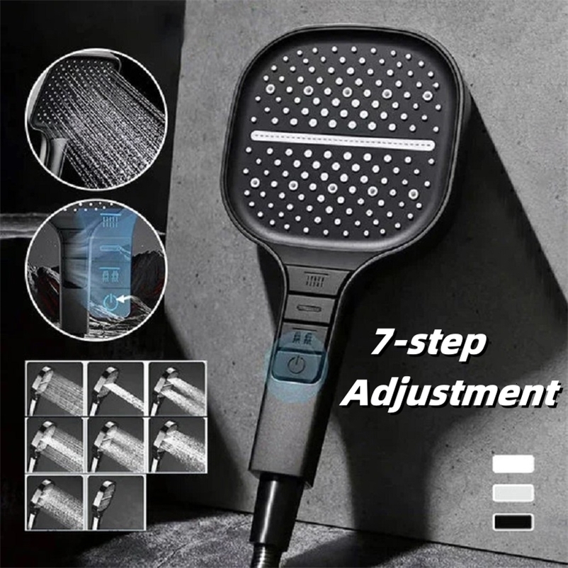 Large Shower Head 7 Modes Adjustable Shower Head Bathroom High-pressure Water-saving Shower Mixer Nozzles Bathroom Accessories 260203CJ M260303-image-1096139434